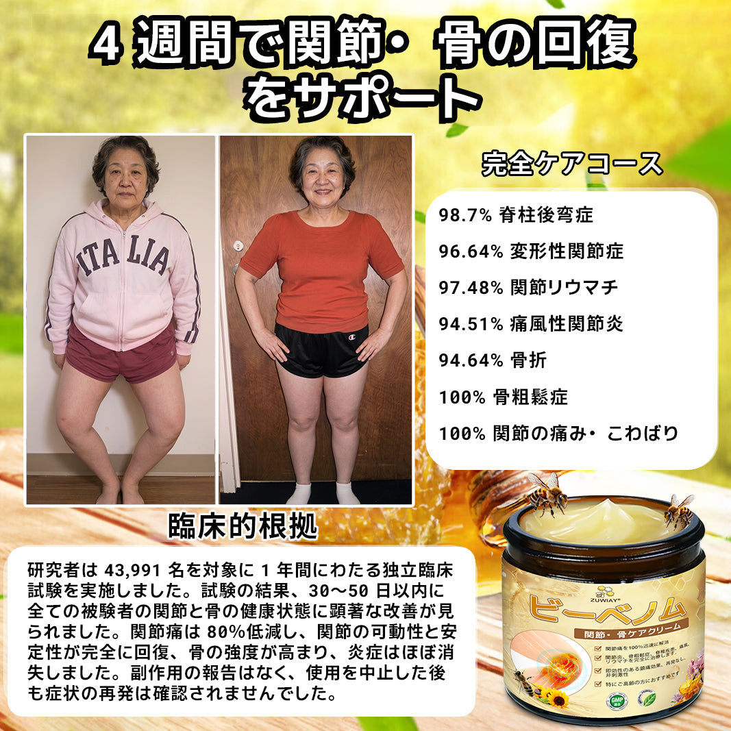 🛒BOMSTF® ハチ毒配合 痛み緩和・骨の治癒クリーム 🎊🎊（特に高齢者向け-🔥